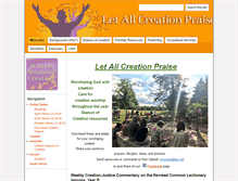 Tablet Screenshot of letallcreationpraise.org